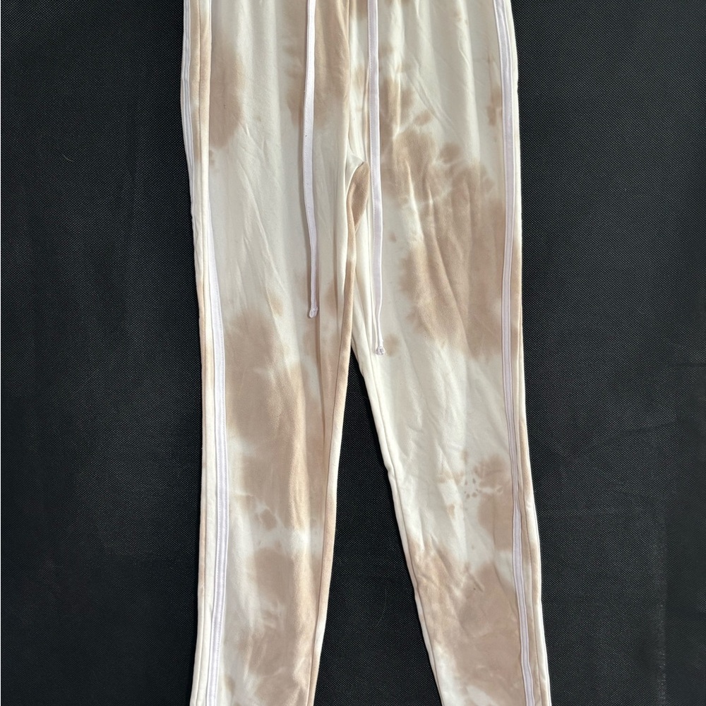 Charlotte Russe Cream Tie-Dye Pants